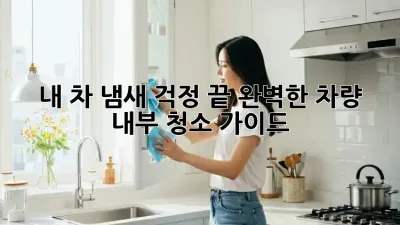 내 차, 냄새 걱정 끝! 완벽한 차량 내부 청소 가이드