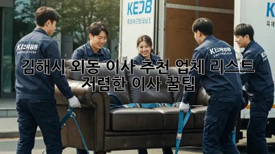 김해시 외동 이사 추천 업체 리스트 & 저렴한 이사 꿀팁! ✨